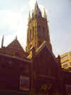 Huge church being restored on Ste-Catherine