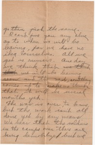 Letters home from Calvin Leroy Bruce, during WWI.