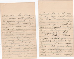 Letters home from Calvin Leroy Bruce, during WWI.