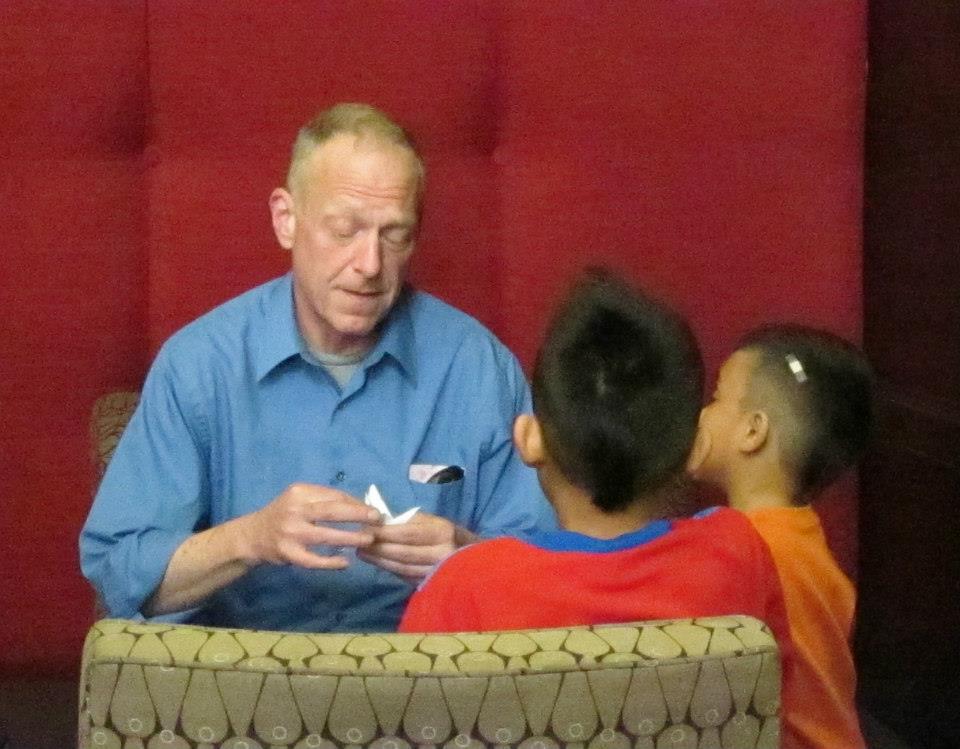 chris hodges making origami for kids